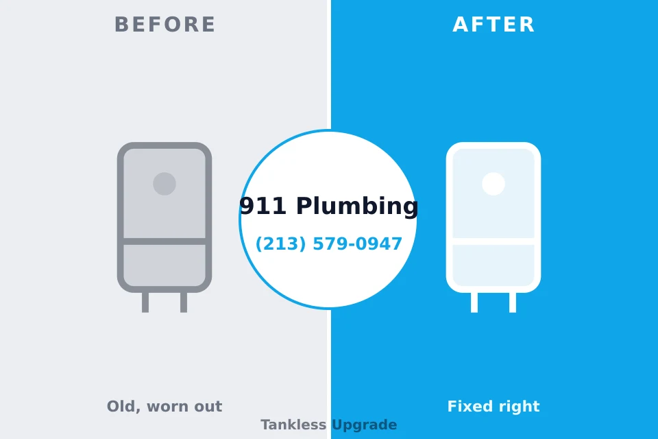 Before and after: plumbing repair Chicago Heights, IL
